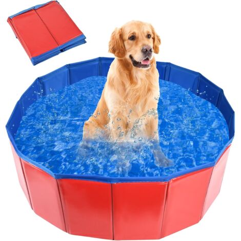 Baignoire pour Chien, Pataugeoire pour Chien, Piscine pour Chiens et Chats, Piscine pour Animaux, Pataugeoire Pliable, Piscine pour Chien Pliable, Pliable Piscine Chien Petits et Grands ( 60 x 20 cm )
