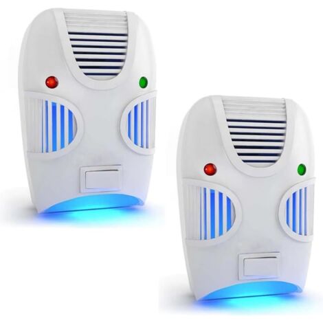 Parence.- Lot de 6 Répulsifs Ultrasoniques Anti-Rongeurs & Moustiques – sans Danger, Veilleuse Intégrée - Alimentation Secteur - 10x6x7cm - 6 Pièces, Blanc (1/5)