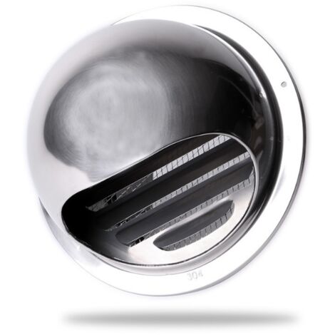 Grille Ventilation 100 mm Grille Aeration Inox Haute Qualité Grille Aération Extérieur Avec Moustiquaire Protège la Façade et Empêche l'entrée d'air Froid/Grille Inox[A+++] (1/4)