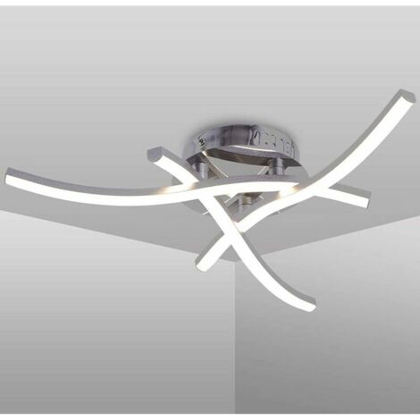 Plafonnier Led, Plafonnier à 3 fourchettes, Lumière blanche neutre de 18 W 6000 K, Plafonnier moderne pour salon, chambre, cuisine, couloir et chambre à coucher, 1600 lumens [Classe énergétiq (1/5)