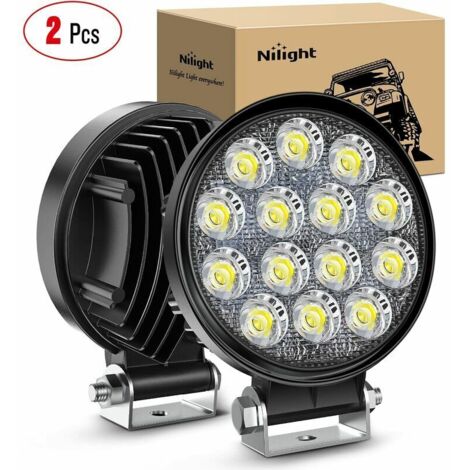 Phare LED 42W 11.5cm pour camion et moto – Longue portée – Indice de protection IP67 – Aluminium 6063 pour dissipation thermique