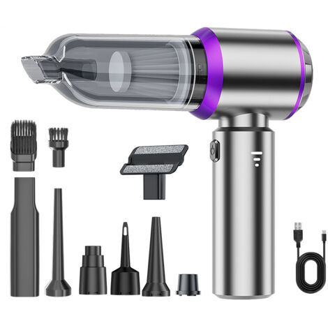 Aspirateur à Main, 15000Pa Mini Aspirateur sans Fil Portable à 3 Vitesses, Multifonctionnel Aspirateur Voiture Puissant sans Fil avec Moteur sans Balais, pour Voiture Animaux Maison Car (1/5)