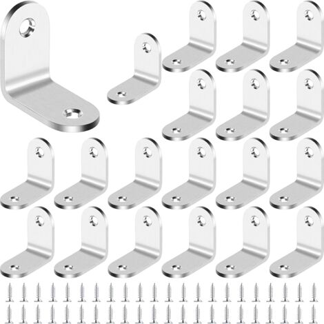 BGOBTY Équerre de Fixation,20 pièces Equerre de Fixation en acier inoxydable,3030mm Support d'Angle Droit,Équerre Angle,Equerre Métal en L à 90 degrés,pour relier ou fixer des meubles (3030mm) (1/5)