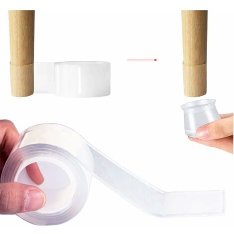 Adaptateur pour embouts de pieds de chaise - Ternel Épaissir les pieds de meubles fins ou pour éviter que les protections de pieds de chaise ne glissent,3CM1M (1/5)