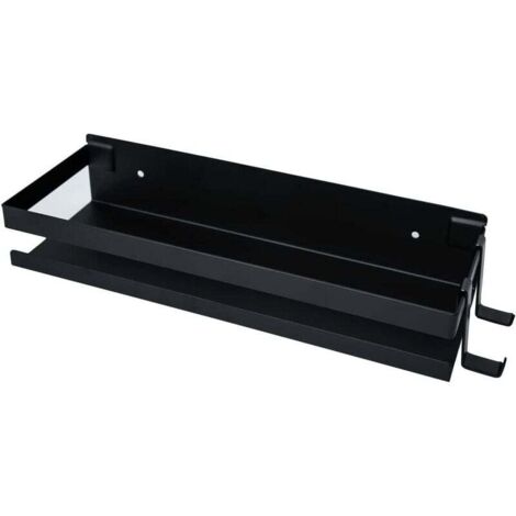 étagère Douche sans percage,EtagèreSalle de Bain,Porte Savon Douche Acier Inoxydable Serviteur de Douche,Paniers de Douche Adhésive Rangement Douche (Noir) (1/6)