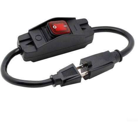 Interrupteur à cordon étanche IP65, 37,8 x 28,5 mm en plastique et métal DPST 4 broches On/Off (1/4)