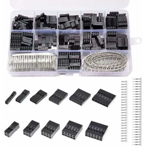 Kit de 620 connecteurs Dupont 2.54mm – Mâle/femelle 1 à 6 broches – Jauge 18-26 AWG – Pour câblage électronique et Arduino - 620Pcs