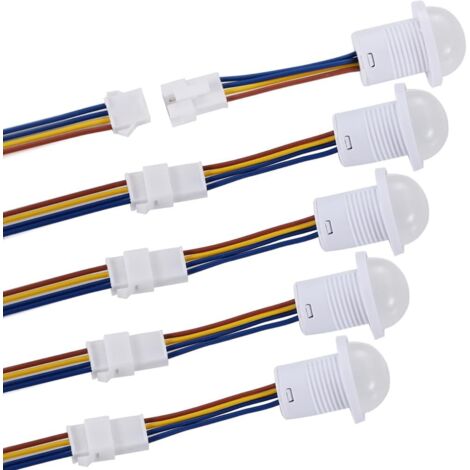 5 Pièces Commutateur de capteur Infrarouge PIR 110 V/220 V, Mini détecteur de Mouvement Infrarouge pour Installation intérieure (1/5)