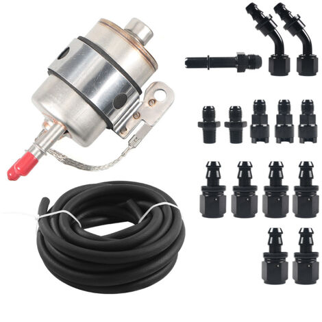 Kit d'adaptateur de ligne d'injection de carburant 6AN 25 pieds, conversion LS avec filtre/régulateur et 12 kits d'extrémité de tuyau pivotant à verrouillage par poussée pour Corvette C5 (1/5)