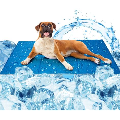 Tapis Rafraichissant Chien L 90x50cm, Auto-refroidissant Gel Non-Toxique Grand Tapis Refroidissement Chien, Tapis Fraicheur Chat, Plus Durable - Résistant Aux Rayures (1/5)