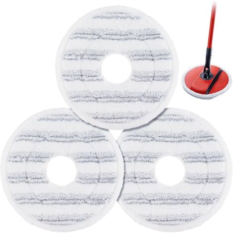 Applicable à Recharge en Microfibres pour Vileda Spin and Clean Mop,3 Remplacement lavables et réutilisables pour la tête de mop,Recharge Compatible avec Le Tampon de Remplacement du Vileda Spin Clean (1/5)