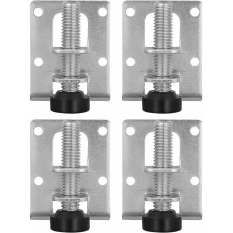 Lot de 4 pieds de meuble robustes réglables pour meubles, table, armoires, établi, étagères (1/5)