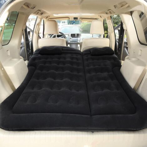 Matelas Gonflable Lit Gonflable pour Voyage sur Voiture Coussin Gonflable Sièges d'auto Multifonctionnel avec Pompe à air et Oreillers pour Véhicule SUV pour Picnic Voyage Camping (L Noir) (1/5)