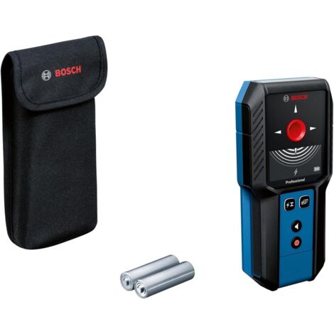 Professional Localisateur GMS 120-27 (2 piles AA, profondeur maximale de détection métal non magnétique/métal magnétique/câbles sous tension/bois : 120/100/50/30 mm, étui de protection)