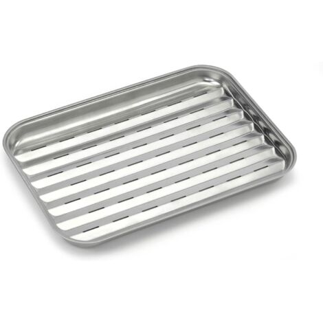 Grilles de cuisson antiflammes, Acier Inoxydable 3 x 35 x 24 cm, Argent (1/5)