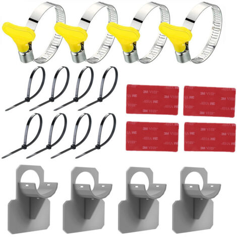Lot de 4 supports de tuyau de piscine avec anti-perforation, anti-déchirure, anti-traction (30 à 37 mm) (1/4)