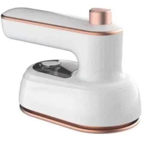 Mini fer à repasser pliable avec spray pour vêtements, fer à vapeur portable – Support pour le repassage à sec et humide pour la maison et les voyages(blanc) (1/4)