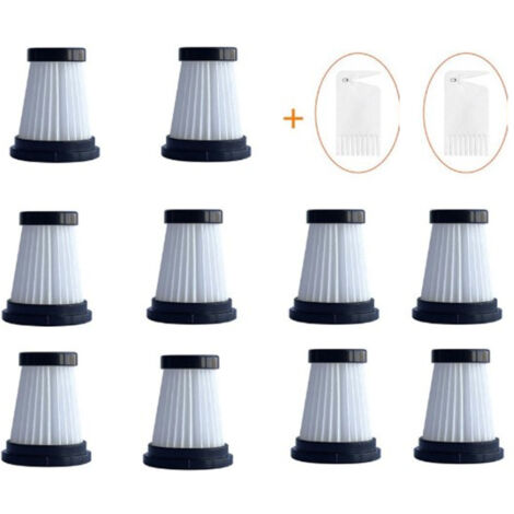 Moosoo K12 K12 Pro K13、Genius Invictus One 1.0 X7/2.0、Foxnovo 13KPA Ensemble de 10 filtres d'aspirateur sans fil HEPA de remplacement pour accessoires de filtre d'aspirateur à main, 2 petites brosses  (1/5)