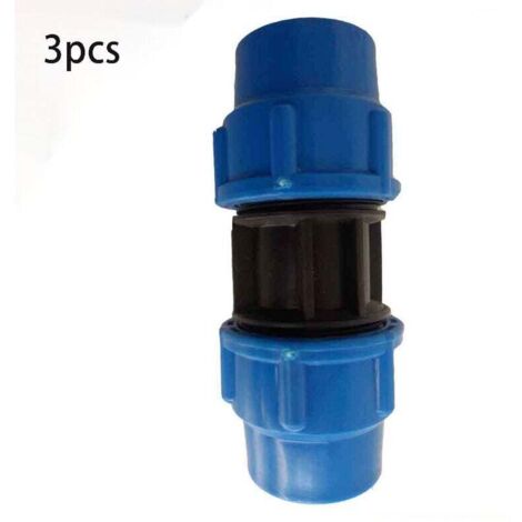 Lot de 3 raccords directs en plastique pour tuyau PE – Diamètre 20 mm – Résistance haute pression jusqu'à 10 kg – Irrigation jardin ferme - connexion-20mm (1/5)