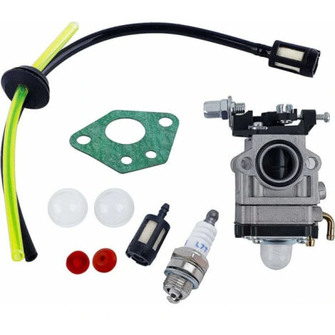 S'applique à Carburateur Débroussailleuse 52cc 49cc 43cc Carbu Kit Carbu avec Joint Tuyau, Bougie et Filtre à Essence (1/5)