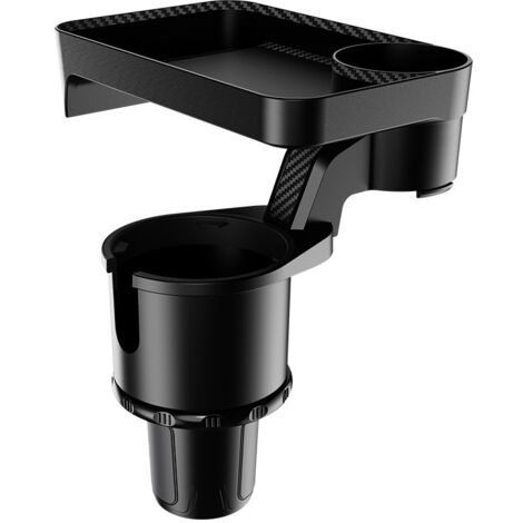 Porte-gobelet de voiture, plateau amovible de 23 cm avec emplacement pour téléphone, porte-gobelet, 90 ml/114 g, base solide 3 en 1 pour accessoires de voyage (1/5)
