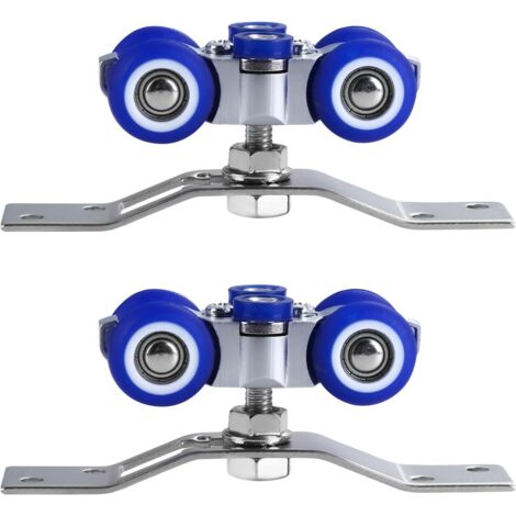 2 Pièces Galet Porte Coulissante, Roulette Porte Coulissante en Acier Inoxydable, Peut tourner à 360°, pour Porte Coulissante Simple, Porte Pliante, Porte Coulissante Multiple (1/5)