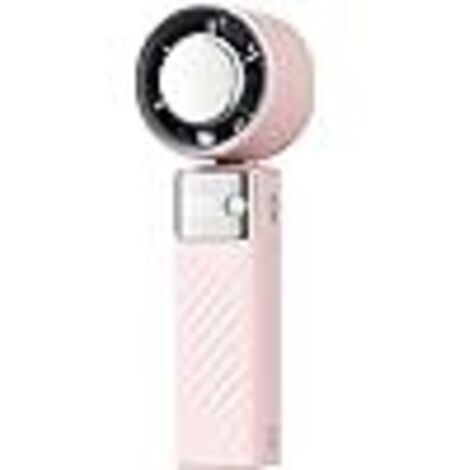 Ventilateur Portable, Mini Ventilateur Rechargeable 4000mAh, Petit Ventilateur Silencieux Turbo Réglable en Vitesse(1 à 199), Ventilateur Refroidissement pour Camping, Sport, Voyage (Rose)