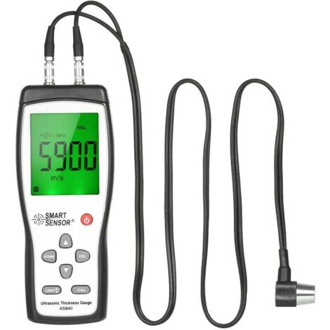 Jauge d'épaisseur à ultrasons professionnelle portable LCD – Plage de mesure 1,2 à 225 mm – Précision ±(1%H+0.1)mm – Affichage rétroéclairé