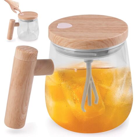 Tasse à Mélanger Automatique: Gobelet Électrique 400 ml, Tasse à Café Magnétique Portable à Grande Vitesse Avec Agitateur pour Café, Lait