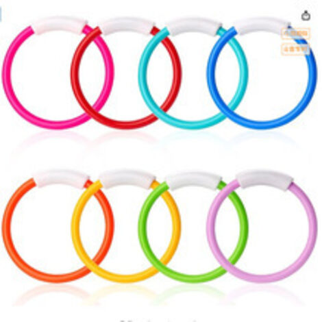 Jouets de plongée pour piscine, 8 pièces, entraînement sous-marin coloré, anneaux de plongée coulants et lançants pour enfants, piscine d'été, fêtes à la piscine, jeux de faveur (1/5)