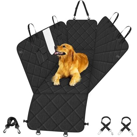 Protection Voiture Chien Universelle, Housse Protection de Siège d'arrière avec Fenêtre de Visualisation, Housse Banquette Imperméable avec Poche de Rangement pour Voitures et SUV