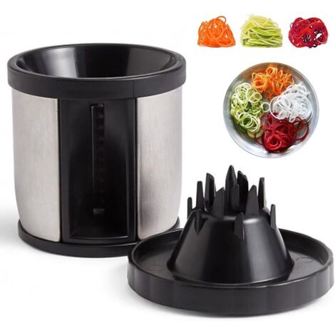 Spiraliseur De Légumes Spaghetti, Coupe Legumes Multifonctions Spiraliseur, Spiraliseur De Légumes Portable,Oupe Légumes Spirale,Pour Courgettes, Carottes, Tagliatelles De Légumes, Concombres (1/5)