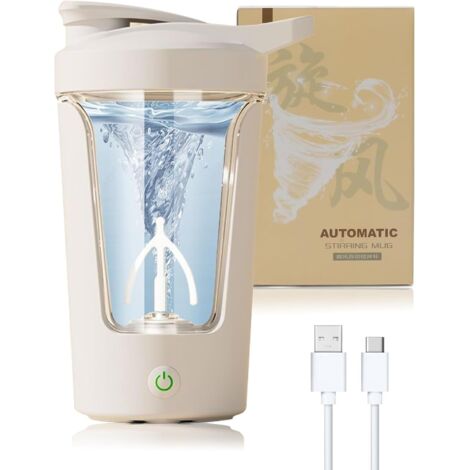 Electrique Portable 450ml Shaker Proteine Bouteille Shaker Éléctrique Shaker Mixeur Portable Blender Petit Shaker Sport Electrique Shaker Protéine Electrique Rechargeable par USB (1/5)