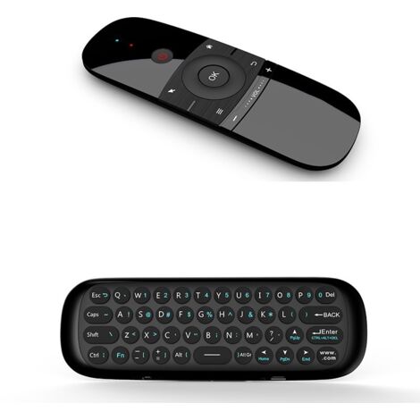 Télécommande Air Mouse 2,4 GHz avec Clavier, Capteurs Gyroscopiques Intégrés Télécommande sans Fil Air Fly Mouse Rechargeable pour Android TV Box, Smart TV, Ordinateur, Projecteur, HTPC (1/5)