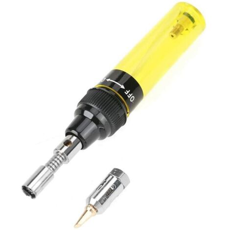 Fer à Souder au Gaz Butane Chalumeau Fer à Souder Pistolet outil de Soudage 1300℃ (Jaune) (1/5)