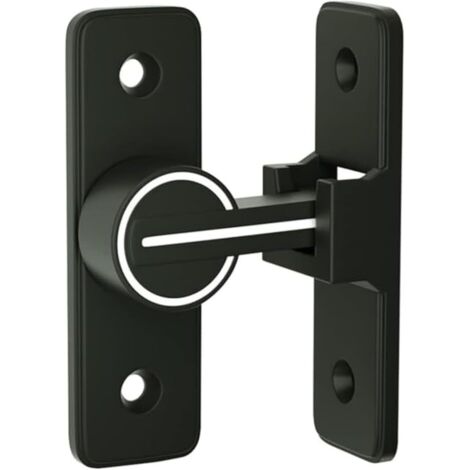 Verrou Serrure de Fermeture Porte Interieure Coulissante de Lumineux, 90° Loquet de Crochet a Porte Bascule, Boulon de Verrouillage de Boucle Moraillon Antivol, pour Porte, Fenêtre (90 Degrés) (1/5)