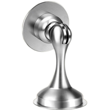 Butées de porte magnétiques - Lot de 4 butées de porte robustes en acier inoxydable pour le haut et le bas de la porte - Montage mural et au sol, aucun perçage requis. Adhésif 3M et vis. Aimant puissa (1/5)