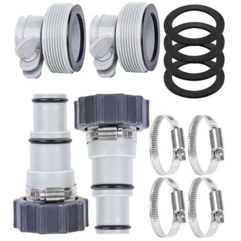 2PCS Adaptateur Tuyau Piscine,Nsemble D'Adaptateurs Tuyau Piscine,Adaptateur Tuyau Pour Pompe,Adaptateur Piscine,Adaptateur Tuyau Rechange, Rechange Filetage IntéRieur, Adaptateur Piscine (1/5)