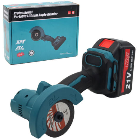 Petit broyeur sans fil, meuleuse d'angle 76mm pour 21v, avant / arrière, réglage de la profondeur, broyeur sans brosse (1/4)