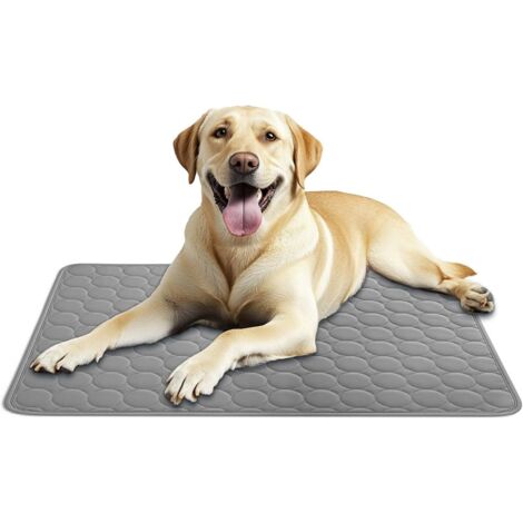 Tapis Rafraîchissant pour Chien et Chat – Coussin de Refroidissement Réutilisable, Tapis Antidérapant Polyvalent pour la Maison, Les Voyages et la Voiture Gris 100 x 70 cm (1/5)
