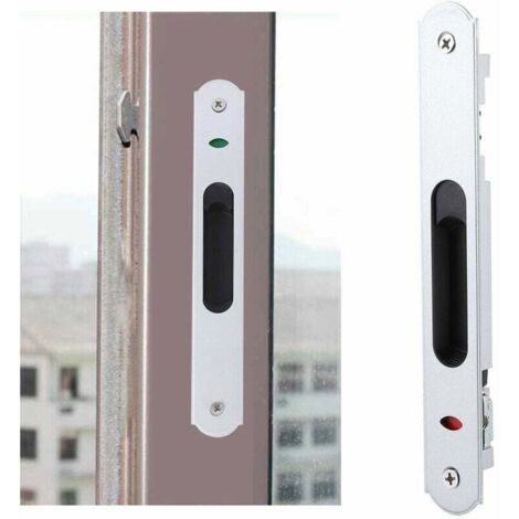 Serrure de porte coulissante en acier inoxydable – Mécanisme crochet unilatéral – Résistance anti-corrosion – Installation rapide (1/3)
