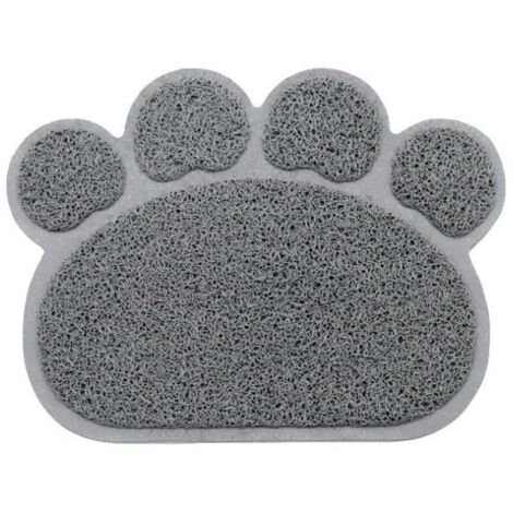 2pcs Tapis Extérieur de Toilette en Forme Patte pour Chat 40 x 30 cm (1/2)