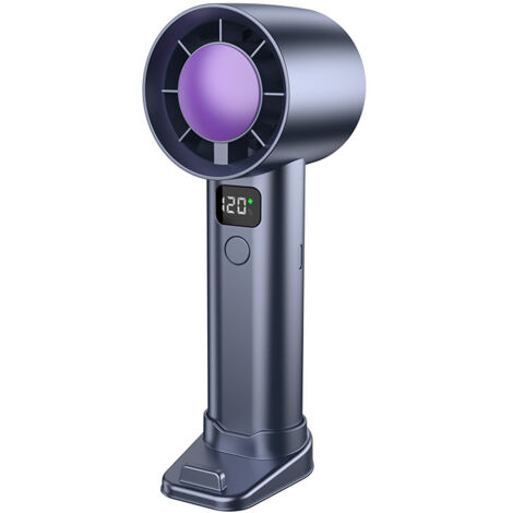 Mini Ventilateur Portable, Ventilateur Portable 5 Vitesses de Vent, Rechargeable 3000 mAh, Le Ventilateur est livré avec un Cordon Convient Pour les Voyages en Plein air et le Bureau à Domicile (1/3)