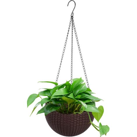 Pots de Fleurs Suspendu Panier à Plantes Suspendu Jardinière Suspendues Intérieur Extérieur pour Plantes Fleurs Herbes Outdoor (1/5)