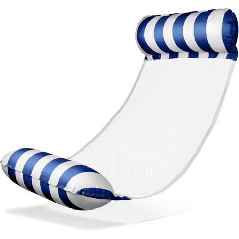 Hamac à eau, matelas à eau, matelas à eau, lit flottant, matelas gonflable avec accoudoirs, tapis de couchage flottant, chaise longue de relaxation, jouet aquatique pour enfants et adultes (1/5)