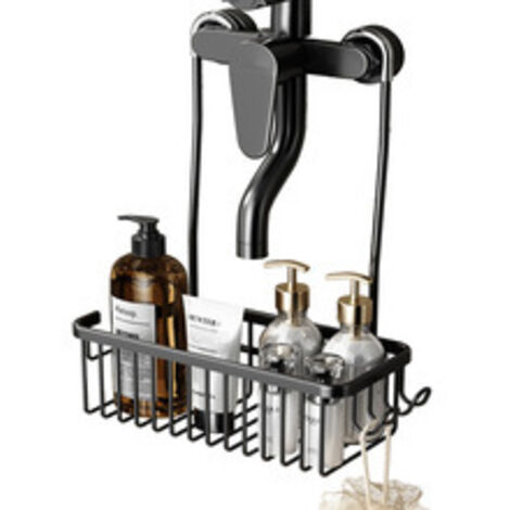 Étagère de douche sans perçage - Étagère de douche suspendue - Porte-shampoing pour douche - Sans perçage - Étagère de douche en acier inoxydable - 30 x 13 x 8,5 cm (1/5)