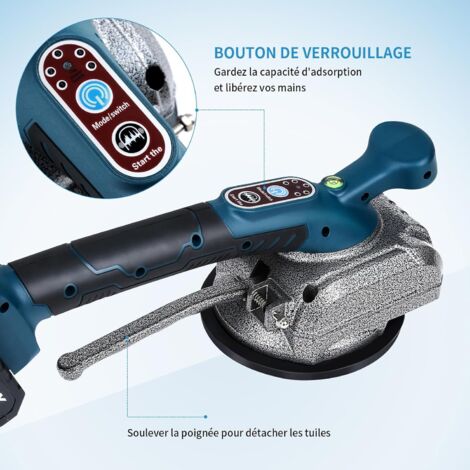 WingFly Machine à Carreler Électrique pour Makita 18v, Vibreur de Carrelage Ventouse 155 x 155 mm 6 Vitesses Réglables Capacité de 200 kg de Carrelages & Carreaux Muraux (Sans Batterie