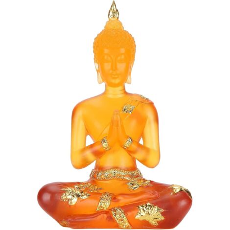Statue Bouddha Méditation Sculpture Artisanat, Intérieur Thaïlandais Assis Bouddha Sculpture Feng Shui Décoration De Bureau, pour Bureau Maison Bureau Ornement Cadeau (1/5)
