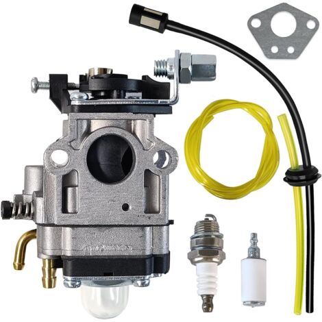 Carburateur pour débroussailleuse 52cc 49cc 43cc Carbu Kit avec joint, tuyau, bougie d'allumage et filtre à essence,carburateur debroussailleuse 300486 3004156 E43 E43WC tarière MC43 MC43E (1/5)