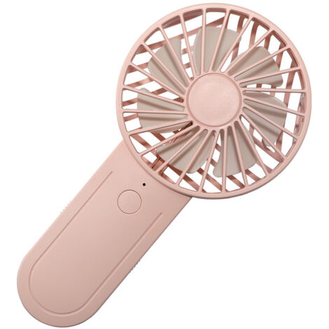 Mini Ventilateur Portable, USB Portatif Portable Ventilateur 12 Heures Fonctionnement Maximum, 3 Vitesses pour Bureau Voyage Camping Extérieur Rose (1/5)
